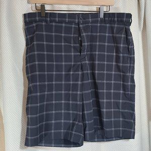Men's Black Plaid Nike Golf Shorts Excellent Used Condition Size 36